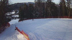 Prostřední část sjezdovky a snowpark