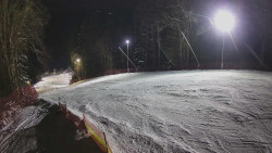 Prostřední část sjezdovky a snowpark
