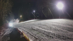 Prostřední část sjezdovky a snowpark