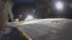 Prostřední část sjezdovky a snowpark