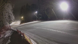 Prostřední část sjezdovky a snowpark