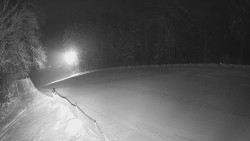 Prostřední část sjezdovky a snowpark