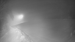 Prostřední část sjezdovky a snowpark