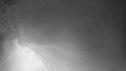 Prostřední část sjezdovky a snowpark