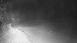 Prostřední část sjezdovky a snowpark