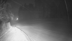 Prostřední část sjezdovky a snowpark