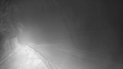 Prostřední část sjezdovky a snowpark