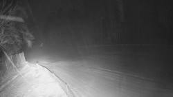 Prostřední část sjezdovky a snowpark