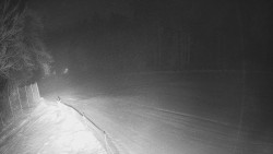 Prostřední část sjezdovky a snowpark