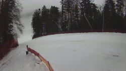 Prostřední část sjezdovky a snowpark