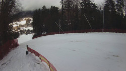 Prostřední část sjezdovky a snowpark