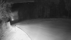 Prostřední část sjezdovky a snowpark