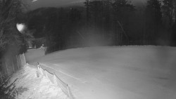 Prostřední část sjezdovky a snowpark