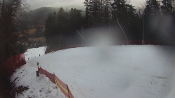 Prostřední část sjezdovky a snowpark