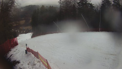 Prostřední část sjezdovky a snowpark