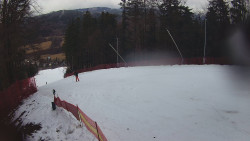 Prostřední část sjezdovky a snowpark