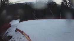 Prostřední část sjezdovky a snowpark