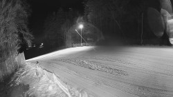 Prostřední část sjezdovky a snowpark
