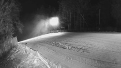 Prostřední část sjezdovky a snowpark