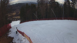 Prostřední část sjezdovky a snowpark