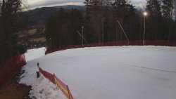 Prostřední část sjezdovky a snowpark