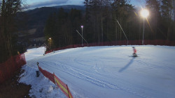 Prostřední část sjezdovky a snowpark