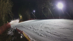 Prostřední část sjezdovky a snowpark