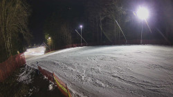 Prostřední část sjezdovky a snowpark