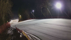 Prostřední část sjezdovky a snowpark
