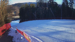 Prostřední část sjezdovky a snowpark