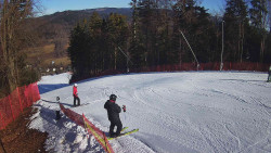 Prostřední část sjezdovky a snowpark