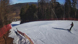 Prostřední část sjezdovky a snowpark