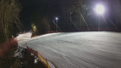 Prostřední část sjezdovky a snowpark