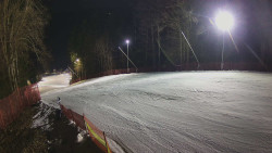 Prostřední část sjezdovky a snowpark