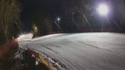 Prostřední část sjezdovky a snowpark