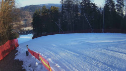 Prostřední část sjezdovky a snowpark