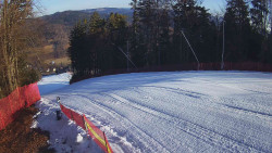 Prostřední část sjezdovky a snowpark