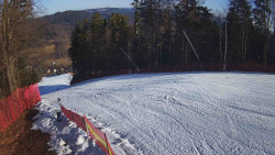 Prostřední část sjezdovky a snowpark