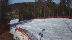 Prostřední část sjezdovky a snowpark