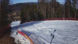 Prostřední část sjezdovky a snowpark
