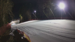Prostřední část sjezdovky a snowpark