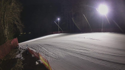 Prostřední část sjezdovky a snowpark