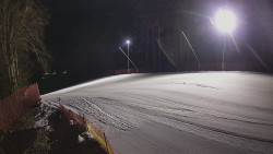 Prostřední část sjezdovky a snowpark