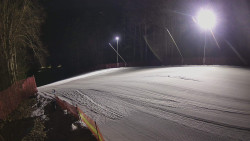Prostřední část sjezdovky a snowpark