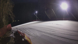 Prostřední část sjezdovky a snowpark