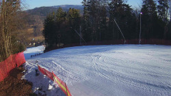 Prostřední část sjezdovky a snowpark