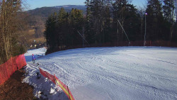 Prostřední část sjezdovky a snowpark
