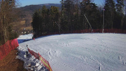 Prostřední část sjezdovky a snowpark