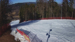 Prostřední část sjezdovky a snowpark