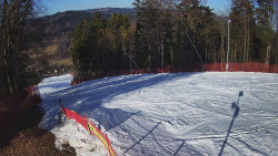 Prostřední část sjezdovky a snowpark